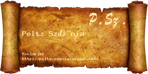 Peltz Szénia névjegykártya